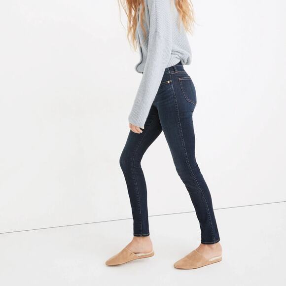 Madewell 10" High Rise Skinny Jean in Woodland Wash 29 - Picture 9 of 9